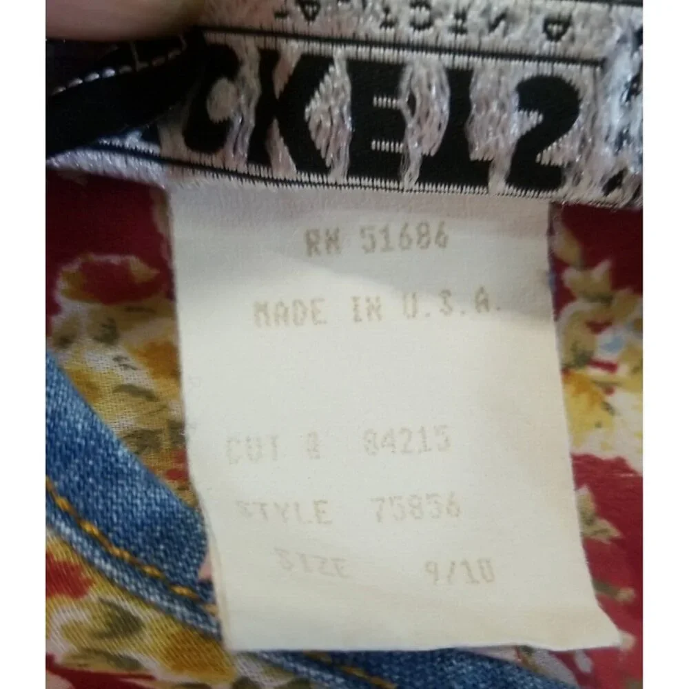 Tickets Vintage‎ Dress S Cottagecore Floral Top Denim Skirt Long Sleeve Knee